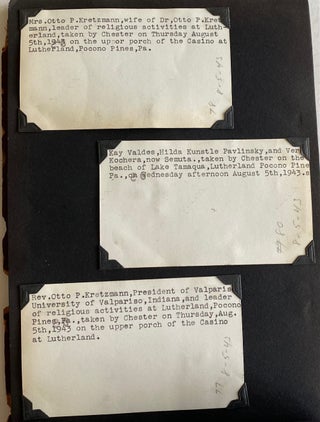 METICULOUSLY ANNOTATED PHOTO ALBUMS POCONO PINES PA 1943-1949