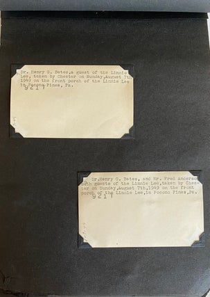 METICULOUSLY ANNOTATED PHOTO ALBUMS POCONO PINES PA 1943-1949