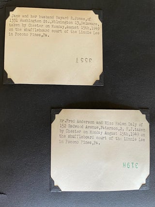 METICULOUSLY ANNOTATED PHOTO ALBUMS POCONO PINES PA 1943-1949