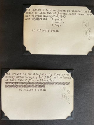 METICULOUSLY ANNOTATED PHOTO ALBUMS POCONO PINES PA 1943-1949