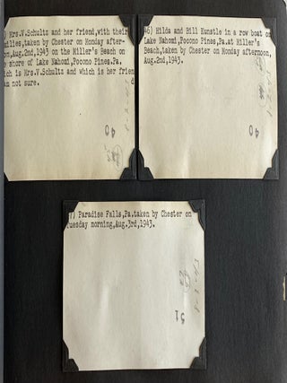 METICULOUSLY ANNOTATED PHOTO ALBUMS POCONO PINES PA 1943-1949