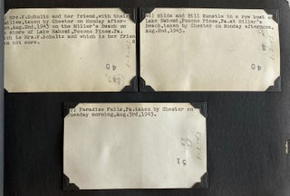 METICULOUSLY ANNOTATED PHOTO ALBUMS POCONO PINES PA 1943-1949