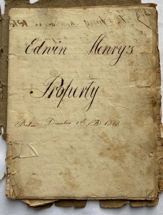 Item #803 HANDWRITTEN POETRY by EDWIN HENRY RUTLAND, VT 1818-1822