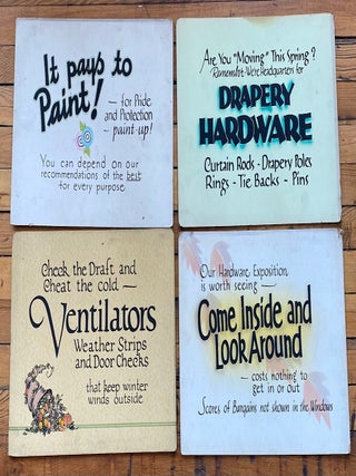 SEEGER & CO HARDWARE, FREDERICK MD VINTAGE DISPLAY SIGNS c. 1930