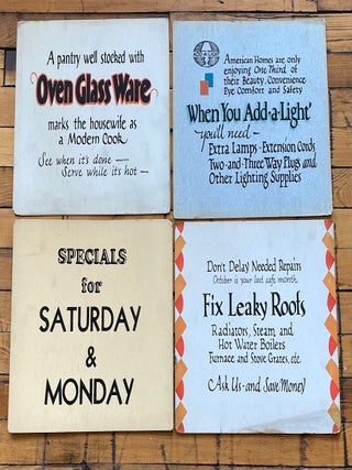 SEEGER & CO HARDWARE, FREDERICK MD VINTAGE DISPLAY SIGNS c. 1930