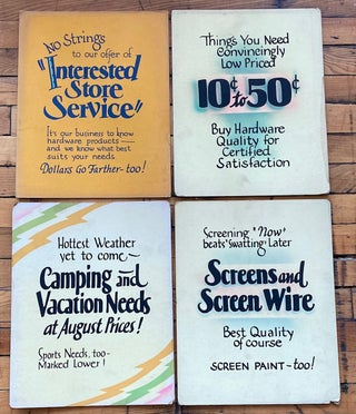 SEEGER & CO HARDWARE, FREDERICK MD VINTAGE DISPLAY SIGNS c. 1930
