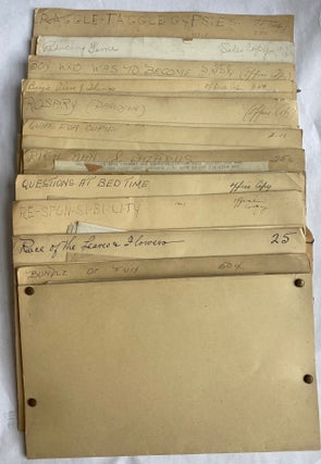 Item #824 PUBLISHER'S MANUSCRIPT FILES 1920-1927 POEMS & AMUSING STORIES