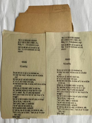 PUBLISHER'S MANUSCRIPT FILES 1920-1927 POEMS & AMUSING STORIES
