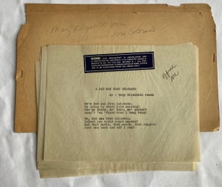 PUBLISHER'S MANUSCRIPT FILES 1920-1927 POEMS & AMUSING STORIES
