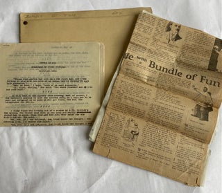 PUBLISHER'S MANUSCRIPT FILES 1920-1927 POEMS & AMUSING STORIES