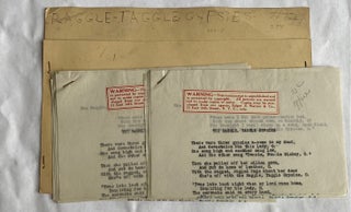 PUBLISHER'S MANUSCRIPT FILES 1920-1927 POEMS & AMUSING STORIES