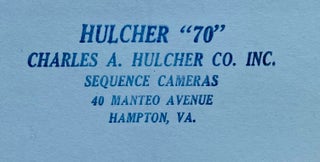 HULCHER HIGH SPEED CAMERA COMPANY PHOTO LOT c. 1960-1990