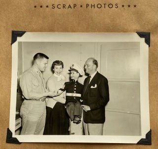 Item #834 EDGAR BERGEN & CHARLIE McCARTHY VISITING WOUNDED MARINES PHOTO ALBUM c. 1952