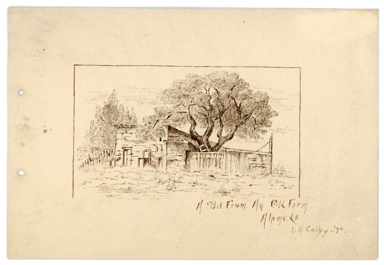 Item #839 1890 BERKELEY CALIFORNIA PEN & INK SKETCHBOOK. L. H. Colby.