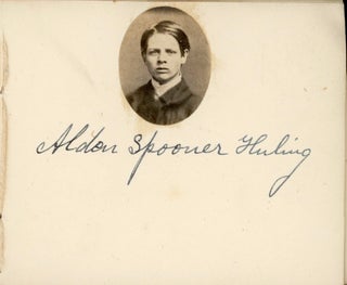 CIVIL WAR ERA AUTOGRAPH MEMORY BOOK - HULING FAMILY, SARATOGA SPRINGS NY
