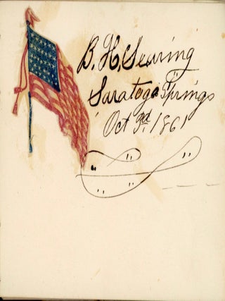 CIVIL WAR ERA AUTOGRAPH MEMORY BOOK - HULING FAMILY, SARATOGA SPRINGS NY