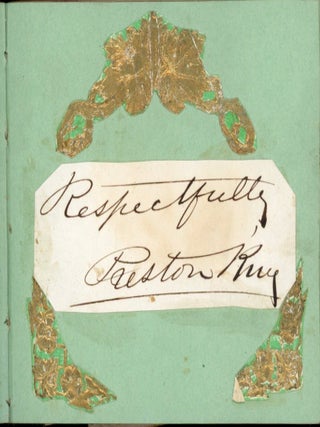 CIVIL WAR ERA AUTOGRAPH MEMORY BOOK - HULING FAMILY, SARATOGA SPRINGS NY