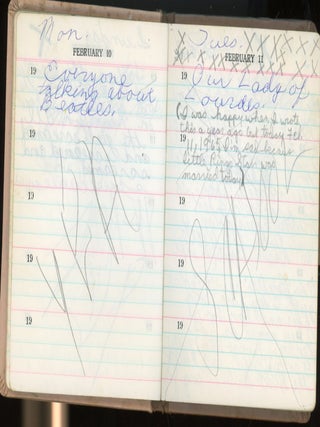 1964 TEENAGE GIRL BEATLES FAN HANDWRITTEN DIARY