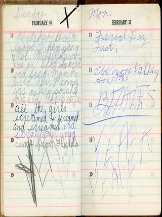1964 TEENAGE GIRL BEATLES FAN HANDWRITTEN DIARY
