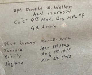 WWII DONALD B. WELLER OF THE U.S. ARMY 1942-1943 TUNISIA etc