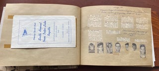 IOWA TEENAGE GIRL LOVE SPORTS & WRITING OBITUARIES SCRAPBOOK PHOTO ALBUM 1938-1944 ish