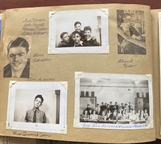 IOWA TEENAGE GIRL LOVE SPORTS & WRITING OBITUARIES SCRAPBOOK PHOTO ALBUM 1938-1944 ish