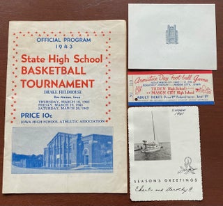 IOWA TEENAGE GIRL LOVE SPORTS & WRITING OBITUARIES SCRAPBOOK PHOTO ALBUM 1938-1944 ish