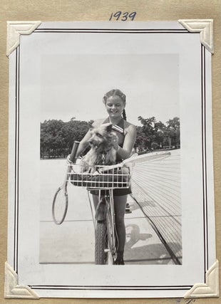 IOWA TEENAGE GIRL LOVE SPORTS & WRITING OBITUARIES SCRAPBOOK PHOTO ALBUM 1938-1944 ish