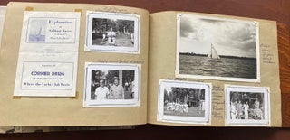 IOWA TEENAGE GIRL LOVE SPORTS & WRITING OBITUARIES SCRAPBOOK PHOTO ALBUM 1938-1944 ish