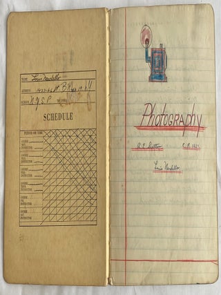 1950 PHOTOGRAPHY CLASS NYC NOTEBOOK and PHOTOS ALBUM