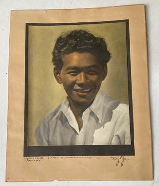 Item #945 HAWAIIAN CHINESE JIMMY AKAU HAND-TINTED PHOTO by TERRY OGDEN 1962