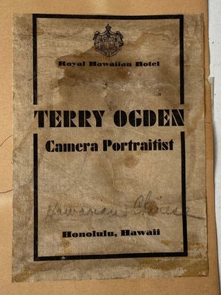 HAWAIIAN CHINESE JIMMY AKAU HAND-TINTED PHOTO by TERRY OGDEN 1962