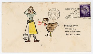1950s MAIL ART from a LOVE STRUCK MAN TO HIS GIRLFRIEND NYC to CT