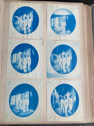 c. 1890 CYANOTYPE PHOTO ALBUM - CHICAGO & ELMHURST IL - NEW LEBANON NY SHAKER COMMUNITY