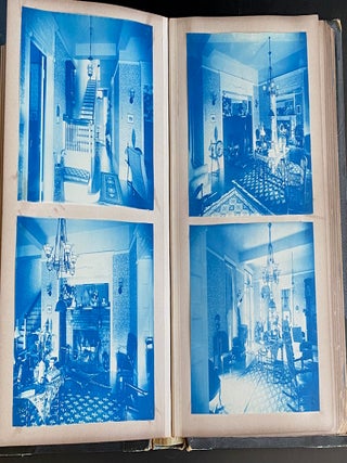 c. 1890 CYANOTYPE PHOTO ALBUM - CHICAGO & ELMHURST IL - NEW LEBANON NY SHAKER COMMUNITY