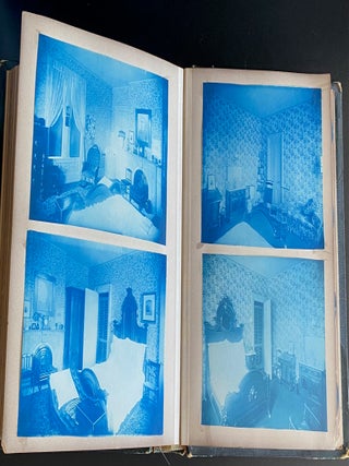 c. 1890 CYANOTYPE PHOTO ALBUM - CHICAGO & ELMHURST IL - NEW LEBANON NY SHAKER COMMUNITY