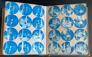 c. 1890 CYANOTYPE PHOTO ALBUM - CHICAGO & ELMHURST IL - NEW LEBANON NY SHAKER COMMUNITY