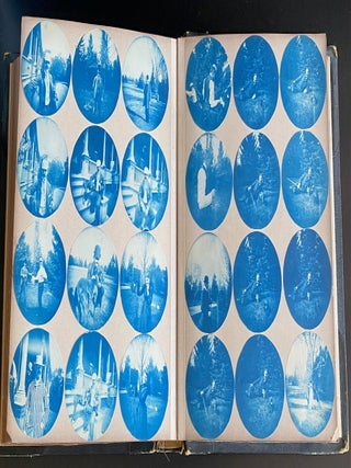c. 1890 CYANOTYPE PHOTO ALBUM - CHICAGO & ELMHURST IL - NEW LEBANON NY SHAKER COMMUNITY