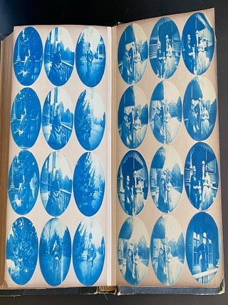 c. 1890 CYANOTYPE PHOTO ALBUM - CHICAGO & ELMHURST IL - NEW LEBANON NY SHAKER COMMUNITY