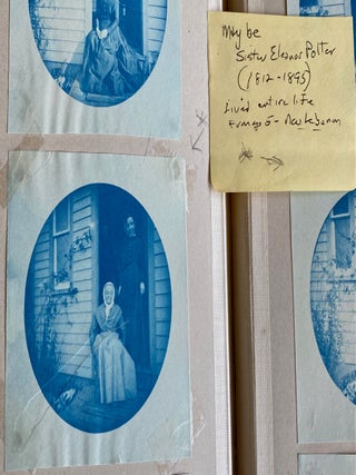c. 1890 CYANOTYPE PHOTO ALBUM - CHICAGO & ELMHURST IL - NEW LEBANON NY SHAKER COMMUNITY