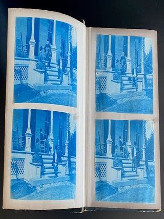 c. 1890 CYANOTYPE PHOTO ALBUM - CHICAGO & ELMHURST IL - NEW LEBANON NY SHAKER COMMUNITY