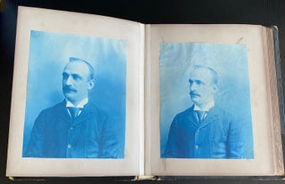 c. 1890 CYANOTYPE PHOTO ALBUM - CHICAGO & ELMHURST IL - NEW LEBANON NY SHAKER COMMUNITY
