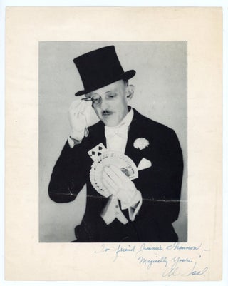 MAGIC ACTS - MAGICIANS - 14 VINTAGE PHOTOS, MANY SIGNED