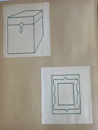 KINDERGARTEN ART - 3 SCRAPBOOKS 1911-1913, ONE STUDENT - KATHARINE G. STANFORD - OVER 170 SAMPLES