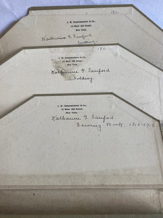 KINDERGARTEN ART - 3 SCRAPBOOKS 1911-1913, ONE STUDENT - KATHARINE G. STANFORD - OVER 170 SAMPLES