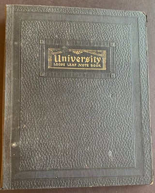 1930s TEXTILE FABRIC SAMPLES SCHOOL NOTEBOOK SCRAPBOOK
